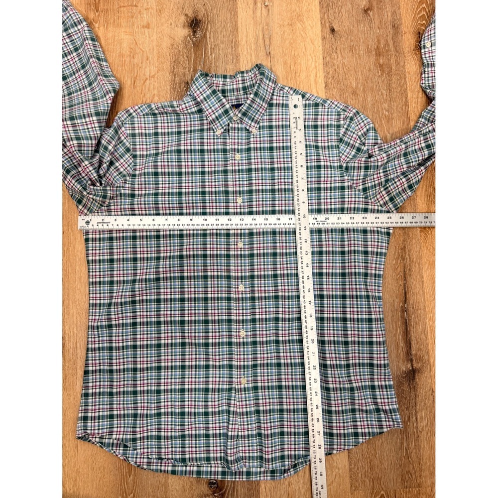 Polo Ralph Lauren Mens XL Plaid Button Down Shirt Green Purple Long Sleeve Pony - Picture 5 of 5